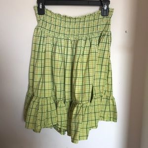 Green Plaid Skirt